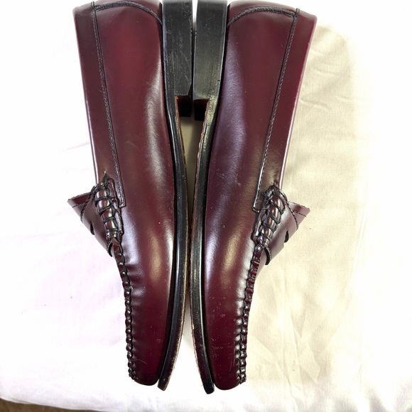 Weejuns G.H. Bass Whitney oxblood Burgundy Leather Loafers women’s 8.5 shoes - Picture 15 of 16